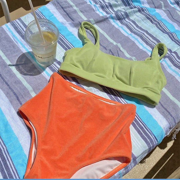 Damen Sport-BH und High-Waist Bikinihosen Set Echo Archiv
