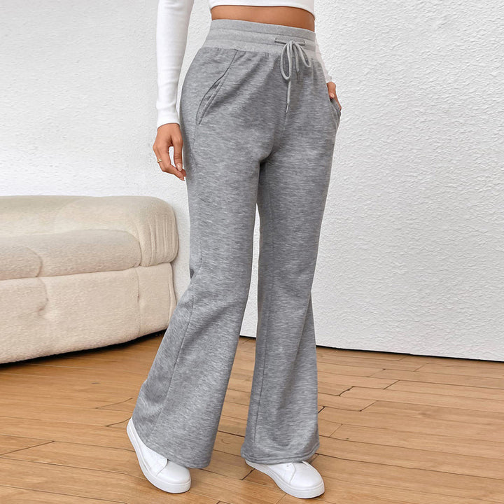 Damen ausgestellte Jogginghose mit hohem Bund und Kordelzug – Avérine