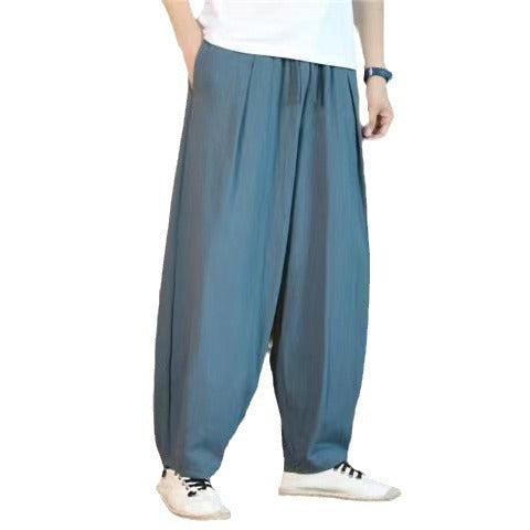 Herren nan oversized Relax-Fit Baumwoll-Jogpants mit tiefem Schritt, Tunnelzug und seitlichen Eingrifftaschen Echo Archiv