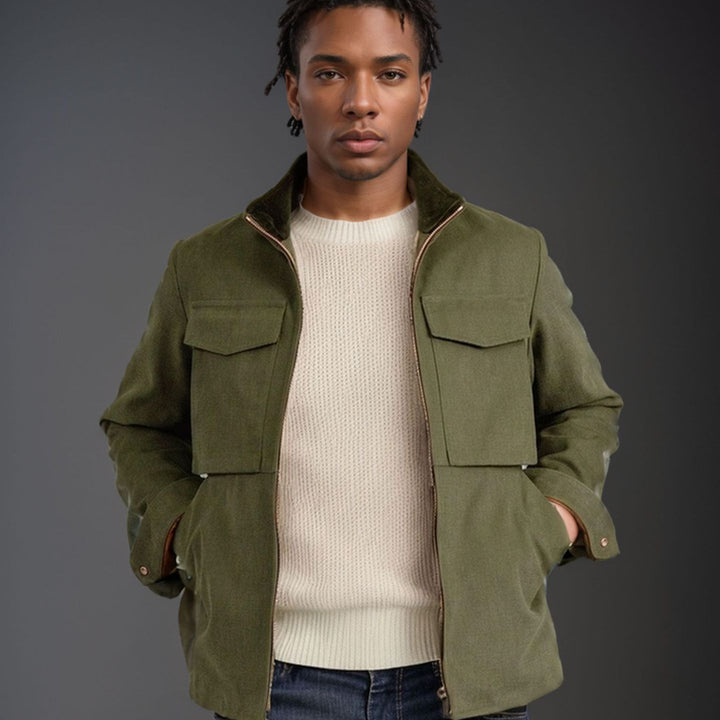 Herren praktische Utility-Jacke mit großen aufgesetzten Taschen Echoarchiv