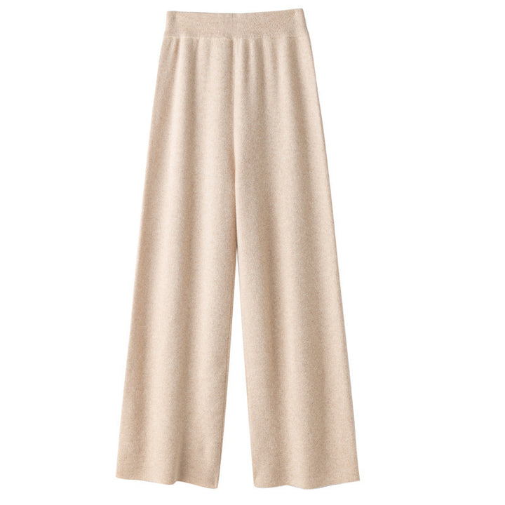 Damen Weite Strickhose mit hohem Bund und kaschmirähnlicher Weichheit Echoarchiv