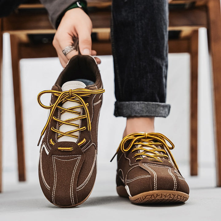 Unisex leichte Retro-Freizeitsneaker mit wildlederähnlichem Obermaterial, gepolstertem Einstieg und flexibler Gummilaufsohle – Norré