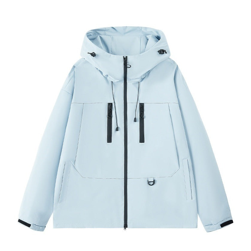 Herren Atmungsaktive Outdoorjacke mit verstellbarer Kapuze und vielen Taschen Echoarchiv