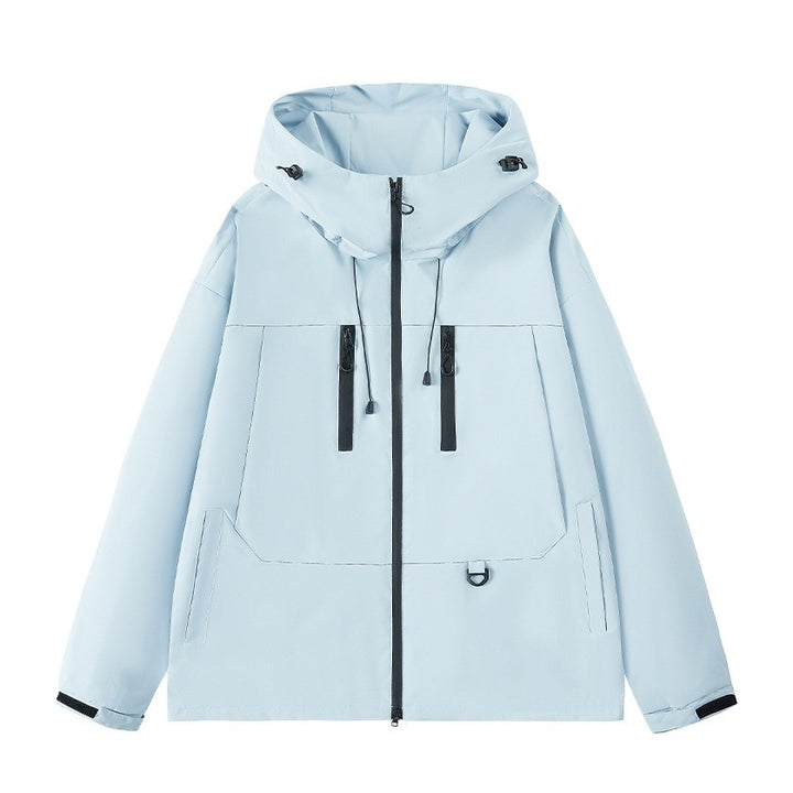 Herren Atmungsaktive Outdoorjacke mit verstellbarer Kapuze und vielen Taschen Echoarchiv