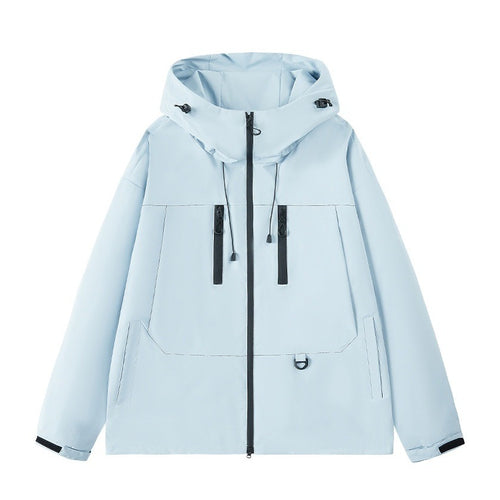 Herren Atmungsaktive Outdoorjacke mit verstellbarer Kapuze und vielen Taschen Echoarchiv
