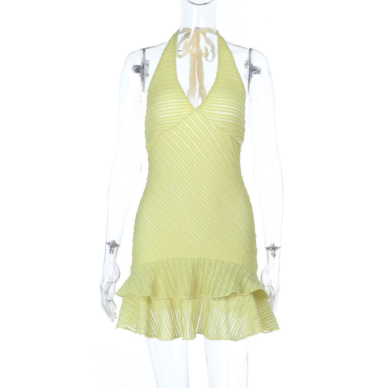 Damen Verspieltes Strandkleid mit rüschenbesetztem Saum Echo Archiv