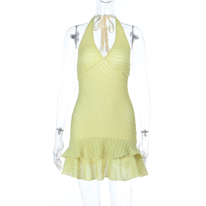 Damen Verspieltes Strandkleid mit rüschenbesetztem Saum Echo Archiv