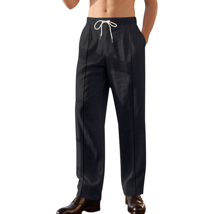 Herren bequeme Freizeit-Baumwollhose mit elastischem Bund und praktischem Kordelzug Echoarchiv