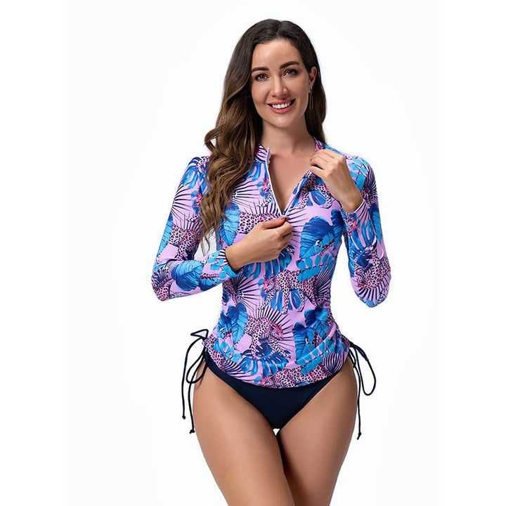 Damen Rashguard mit langem Arm und verstellbarem Saum Echo Archiv