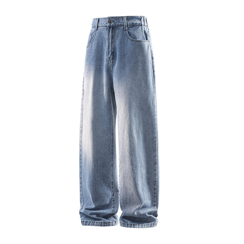 Damen Weite High‑Waist Baggy‑Jeans mit elastischem Bund und Used‑Look Echoarchiv