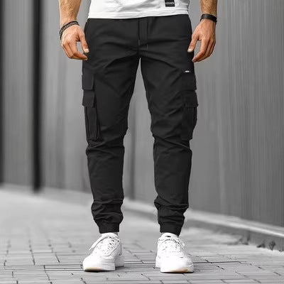 Herren Cargo-Jogginghose mit multifunktionalen Klapp- & Reißverschlusstaschen, elastischem Bund und tapered Bein Echo Archiv