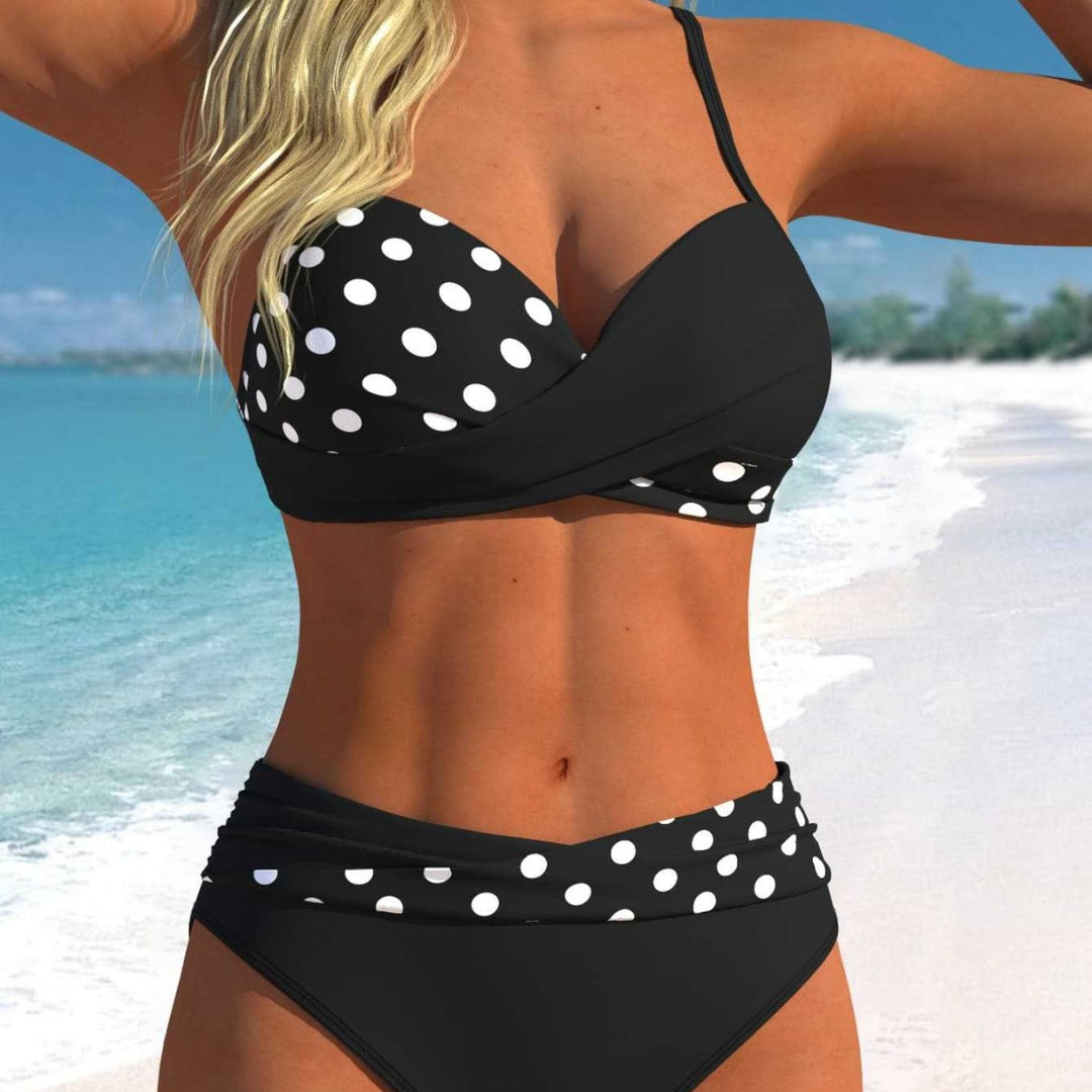 Damen Bikini-Set mit croppenden Oberteil und hohem Taillenschnitt Echo Archiv
