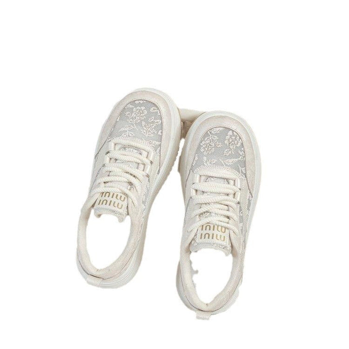 Damen Sneakers mit filigranem Blumenmotiv und gepolsterter Sohle Echo Archiv