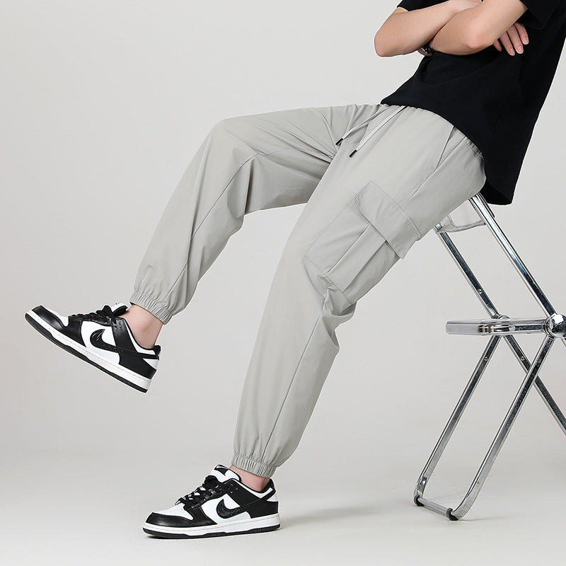 Herren Modische Cargo-Hose mit elastischem Bund und seitlichen Taschen Echo Archiv