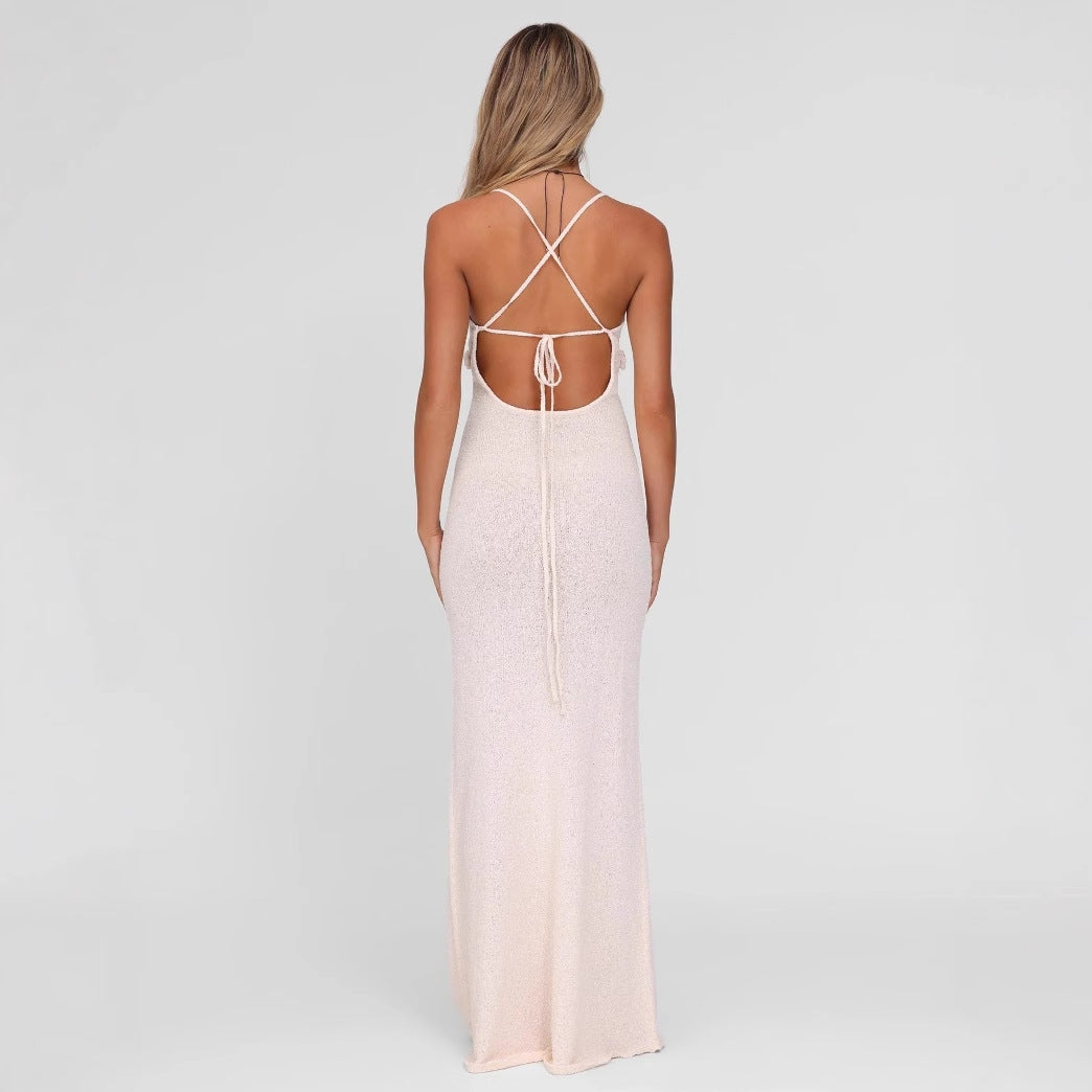 Damen Elegantes Maxikleid mit zartem Blumenakzent und figurbetontem Schnitt Echo Archiv