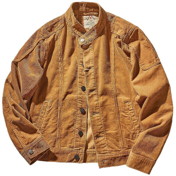 Herren Modische Kordjacke mit Stehkragen – Taviero