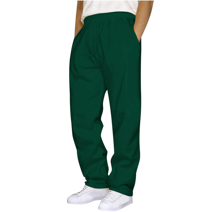 Damen ungekürzte Relax-Freizeithose mit hohem Komfortbund, innenliegendem Kordelzug und seitlichen Eingrifftaschen – Avélisse