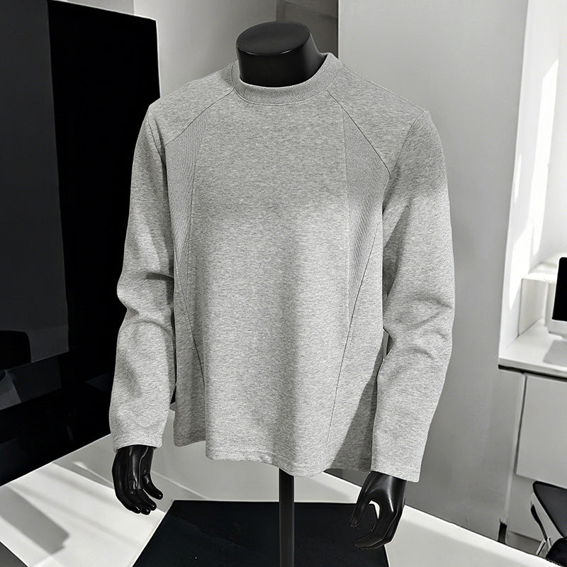Herren Minimalistisches Langarm-Sweatshirt mit Raglanärmeln und Clean-Cut Rundhals Echo Archiv