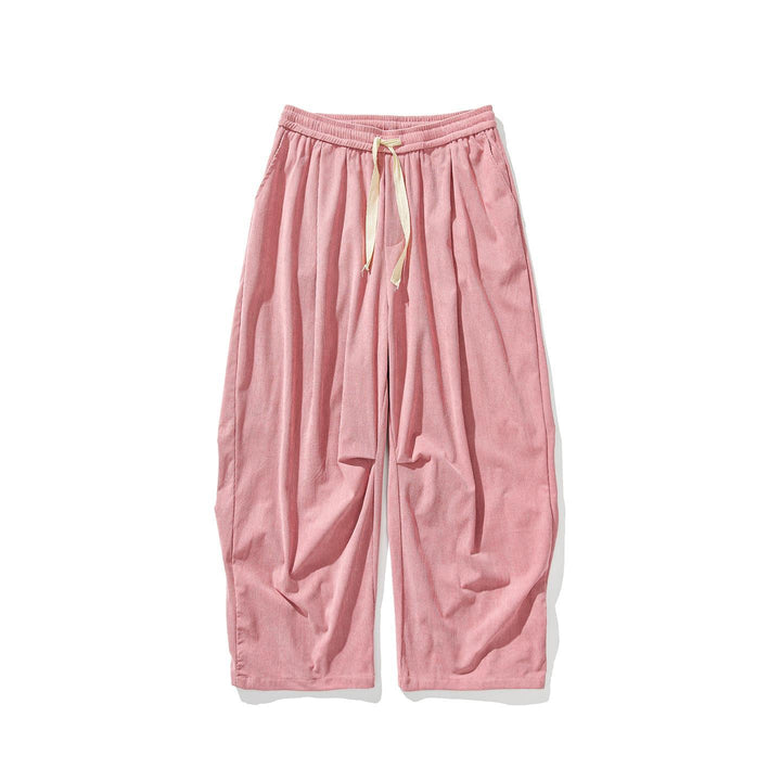 Herren Weit geschnittene Cordhose mit Bundfalten, Tunnelzug und lässiger Baggy‑Silhouette Echo Archiv