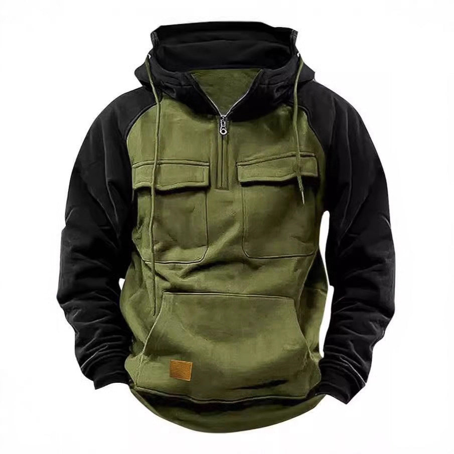 Herren lässiger Kapuzenpullover mit integrierten Taschen und Känguru-Stil Echoarchiv