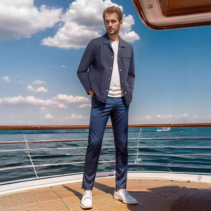 Herren leichte Utility-Jacke mit praktischen Taschen und modernem Design Echoarchiv