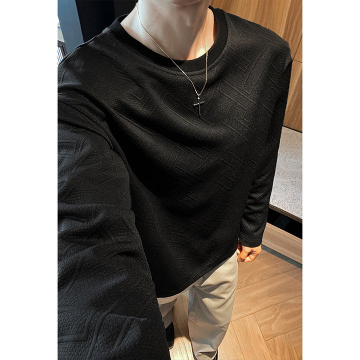 Herren Trend Sweatshirt mit auffälligem Texturmuster Echo Archive