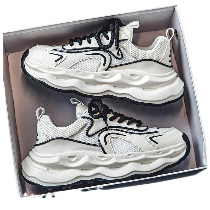 Damen Voluminöse Retro-Chunky-Sneaker mit atmungsaktivem Mesh-Overlay und skulpturaler Komfortsohle – Névara