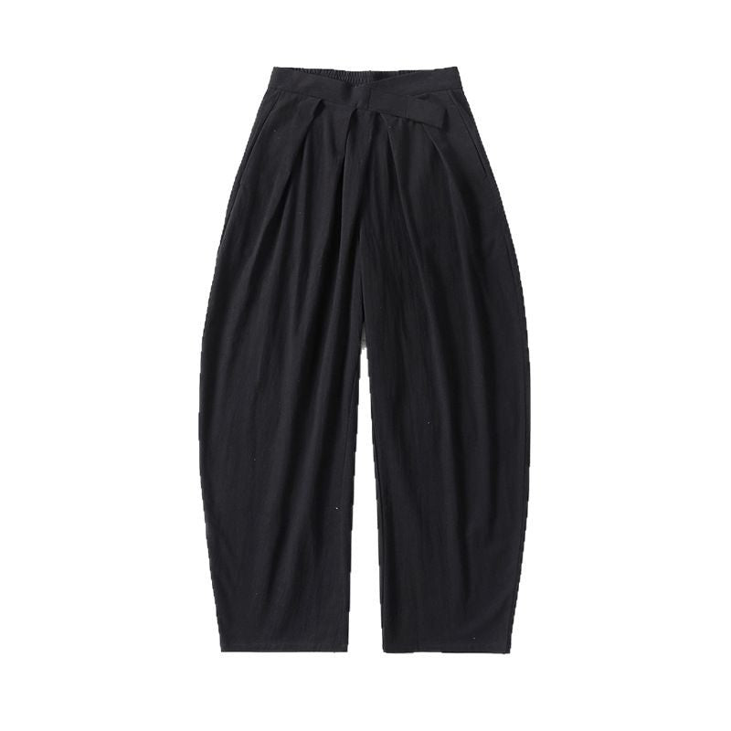 Damen Elegante Bundfalten-Hose mit ballonförmigem Bein und elastischem Taillenbund Echoarchiv