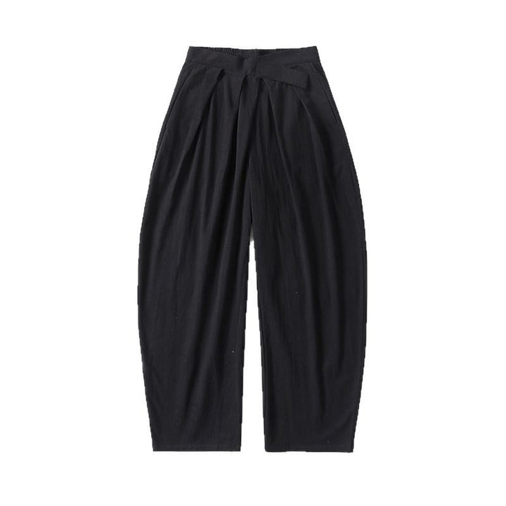 Damen Elegante Bundfalten-Hose mit ballonförmigem Bein und elastischem Taillenbund Echoarchiv