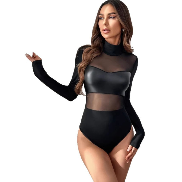 Damen Body mit Transparenten Einsätzen und Langarm Echo Archiv