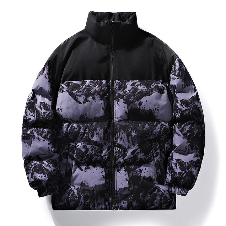 Herren sportliche Winterjacke mit mäntelndem Design und hohem Kragen Echoarchiv