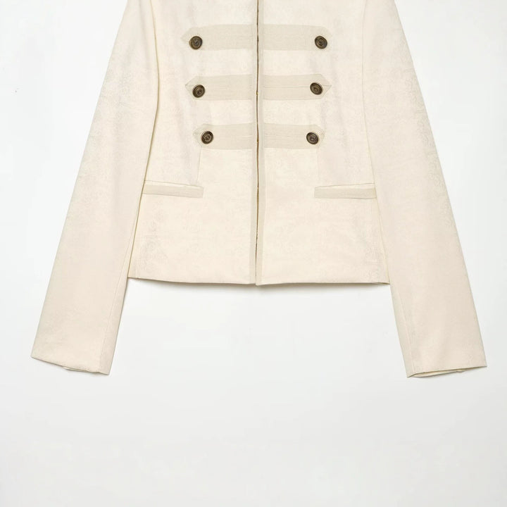 Damen Kurze Paradejacke mit Stehkragen, Zierbesatz und Reihenknöpfen Echo Archiv