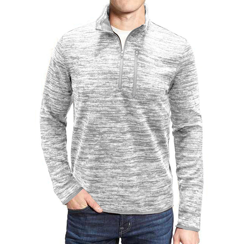 Herren Pullover mit Stehkragen und modernen Strukturen Echoarchiv