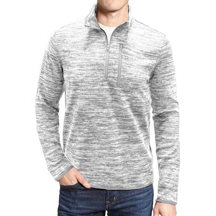 Herren Fleece-Pullover mit hohem Kragen und praktischem Reißverschluss Echoarchiv