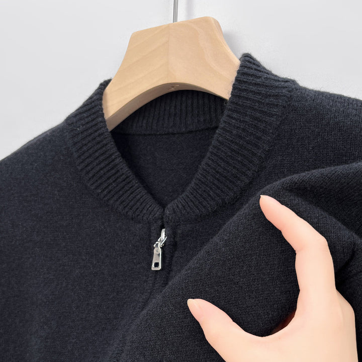 Herren warmer Strickpullover mit hochwertigem Reißverschluss Echoarchiv