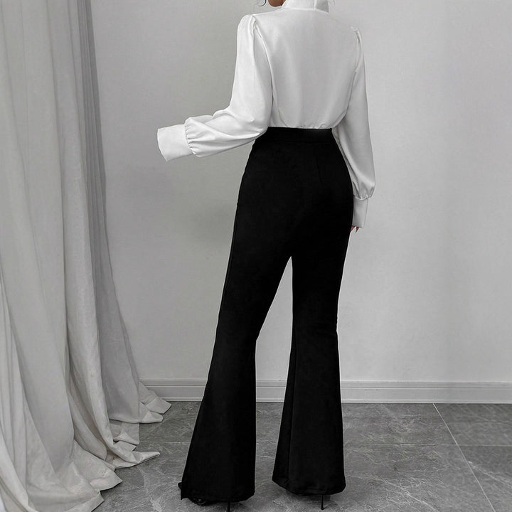 Damen Flared-Hose mit hohem Bund und fließendem Schnitt Echo Archiv