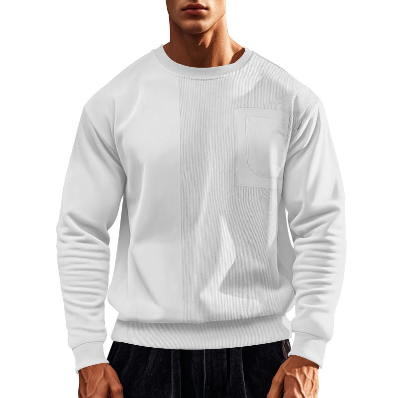 Herren Sportlicher Sweatshirt mit strukturiertem Design und praktischer Tasche Echoarchiv