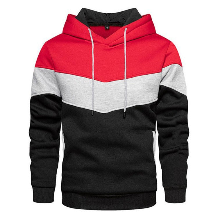 Herren Sport Hoodie mit geometrischem Farbdesign Echoarchiv