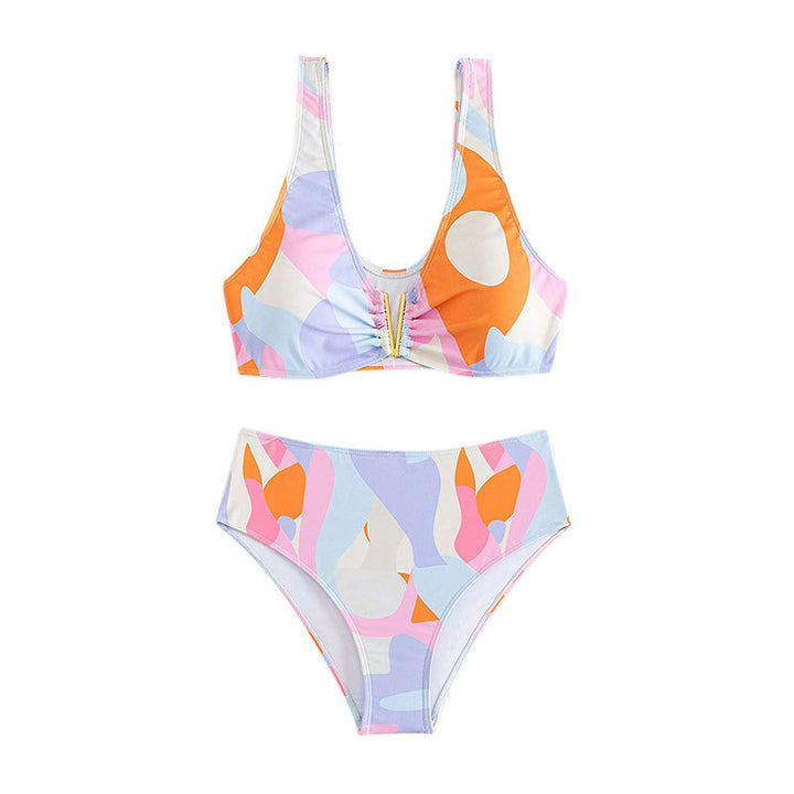 Damen Bikini-Set mit modischem V-Ausschnitt und elegantem Strukturdesign Echo Archiv