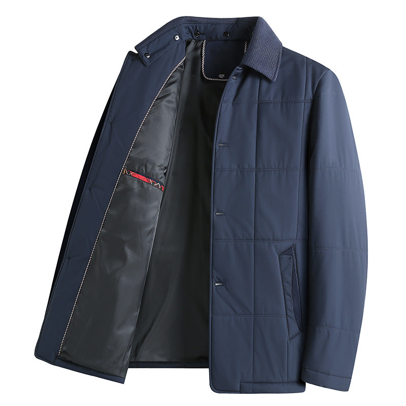 Herren Gesteppte Freizeitjacke mit Hemdkragen und sichtbarer Knopfleiste Echo Archiv