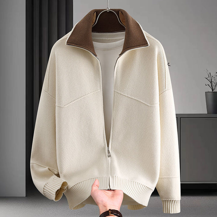 Stilvoller Herren-Sweatshirt-Jacke mit hohem Kragen Echo Archive