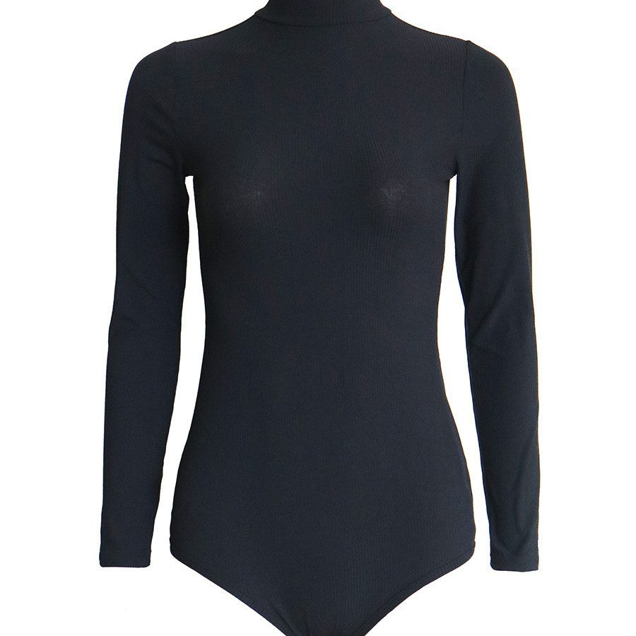 Damen figurbetontes Langarm-Bodysuit mit Rollkragen Echo Archiv