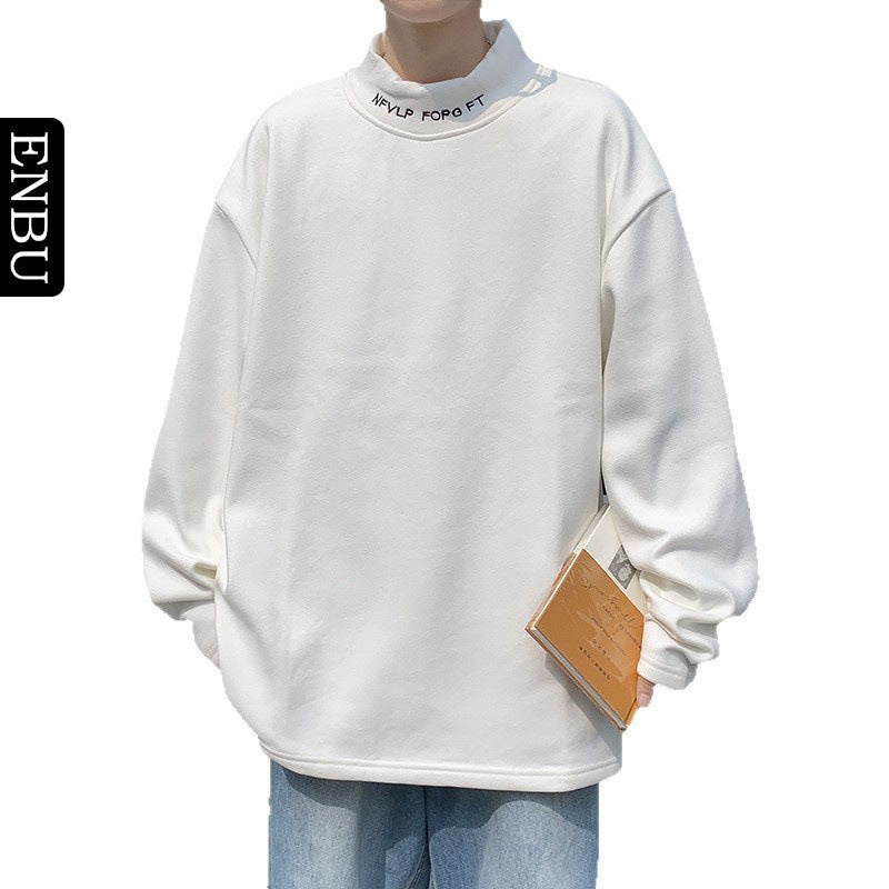 Herren Oversized Stehkragen-Sweatshirt aus Baumwoll-Mix mit Drop-Shoulder Echoarchiv