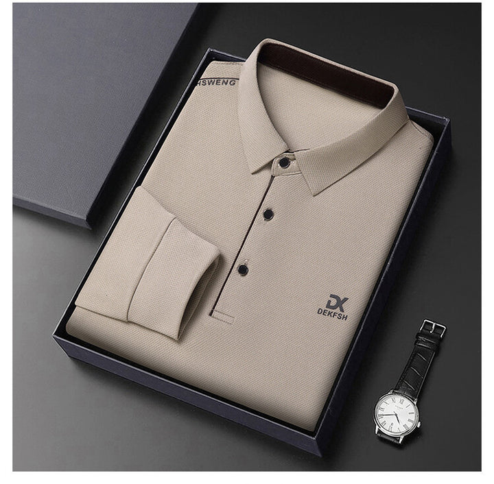 Herren Poloshirt mit hochwertiger Textur und modernem Kragen Echoarchiv