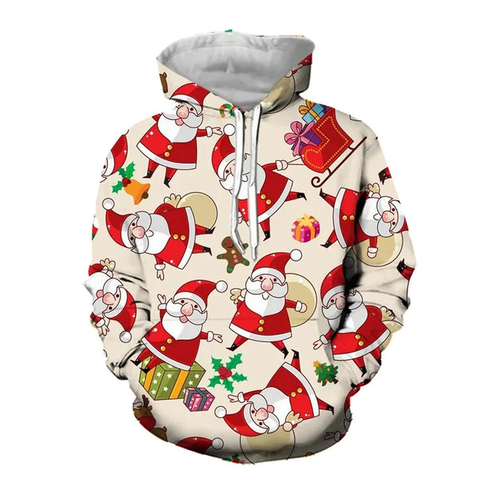 Damen Lustiger Weihnachts-Kapuzenpullover mit festlichem Motiv Echoarchiv