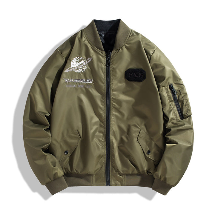 Herren Sportliche Bomberjacke mit stylischen Patches Echo Archiv