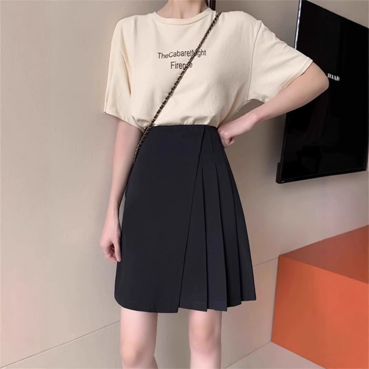 Damen Plissierter Minirock mit hoher Taille Echoarchiv