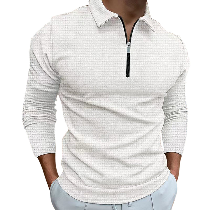 Herren Langarmshirt mit hochwertigem Reißverschluss und strukturiertem Design Echoarchiv