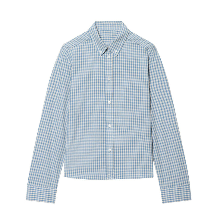Herren nan kariertes Button-Down-Hemd mit Kentkragen und schmaler Silhouette Echo Archiv