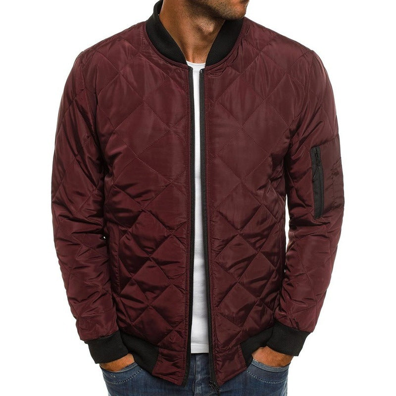 Herren nan leichte gesteppte Blousonjacke mit Diamantstepp, elastischen Rippbündchen und Ärmel-Reißverschlusstasche Echo Archiv
